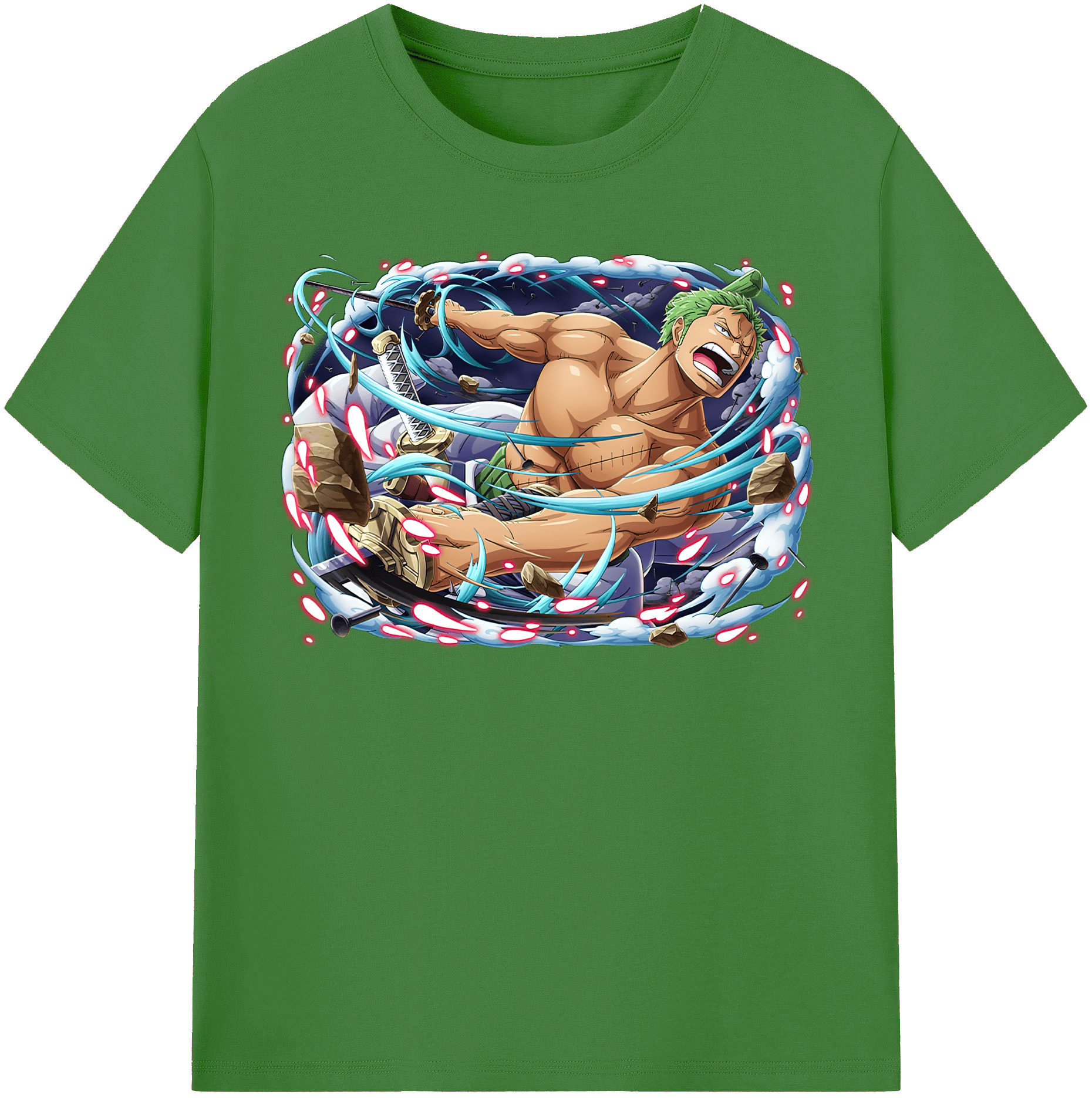 ワンピース ロロノア・ゾロ ONE PIECE Roronoa Zoro レディースカジュアルプリントTシャツ（綿100％）